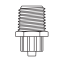 Tip adaptér 1/4" NPT polypropylene černý