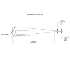 TAPERED TIP GAUGE 25 RED OPAQUE RIGID 1000