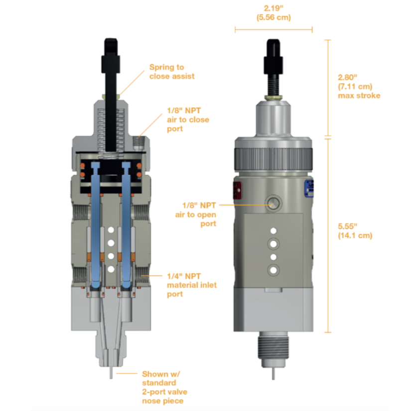NO-DRIP VALVE AL UHMW
