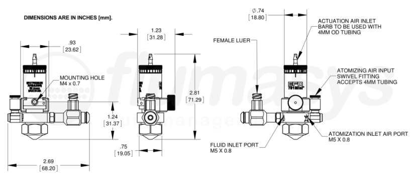 781 MINI SPRAY VALVE .01 ROUND