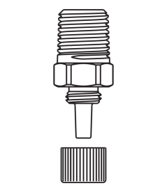 Adapter 1/4" NPT z siodłem i nakrętką nakładkową