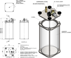 5L Toughened Glass & Stainless Steel 304 Clear Pressure Vessel - ER