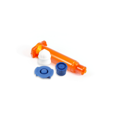 BARREL AMBER + PISTON WHITE + TIP/END CAPS BLUE OPTIMUM 5CC SET 1000