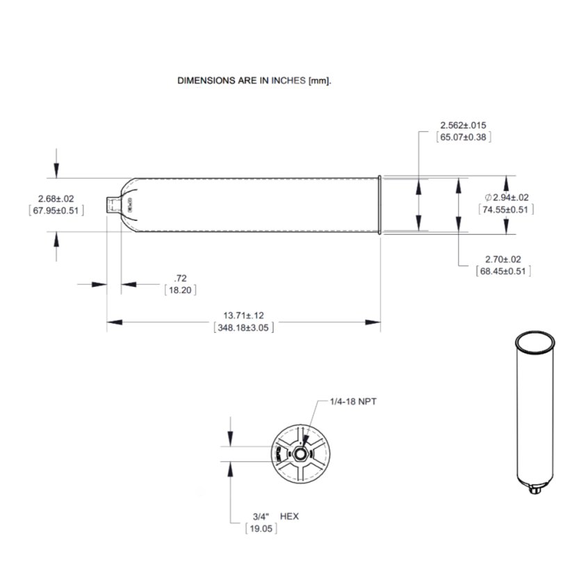 32 OZ CLEAR CARTRIDGE 1
