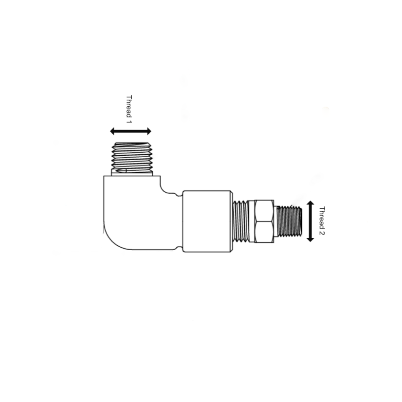 PŘIPOJOVACÍ ŠROUBENÍ KOLENOVÉ 1/4″ NPTM x 1/8″ NPTM