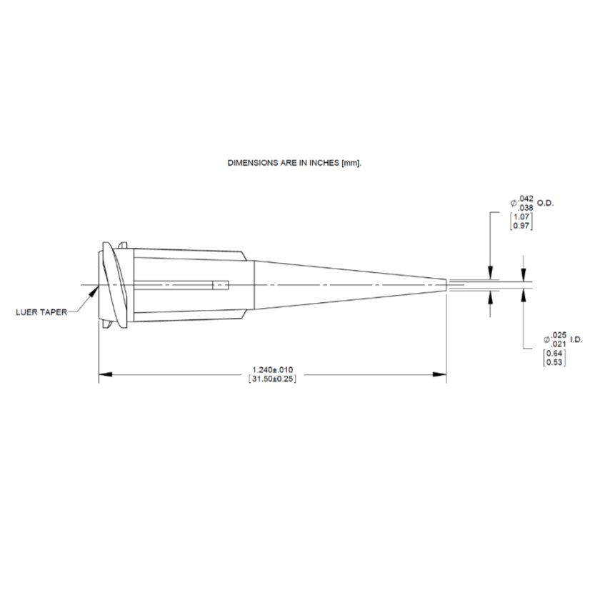 TAPERED TIP GAUGE 20 PINK STANDARD 1000