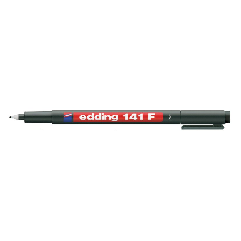 Permanenter Folienschreiber EDDING 141 F, schwarz