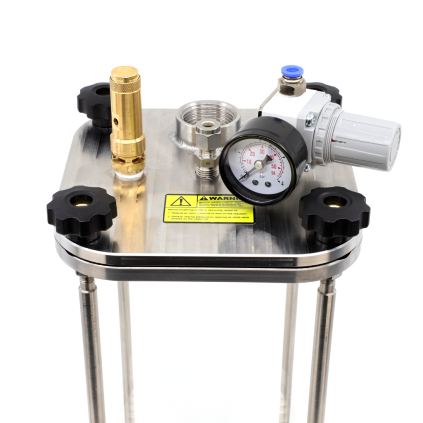 5L Toughened Glass & Stainless Steel 304 Clear Pressure Vessel - ER