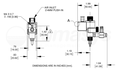xQR41V NEEDLE VALVE STR CTRL BLOCK PEEK