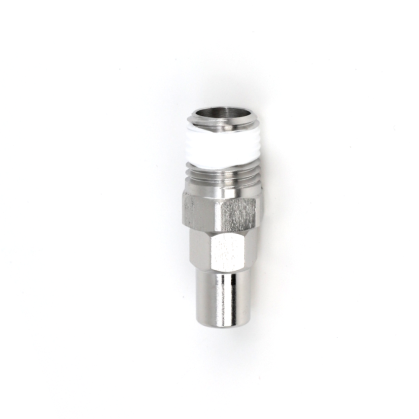 Spitzenadapter 1/4" NPT mit Haltemutter - für Vollmetallnadeln