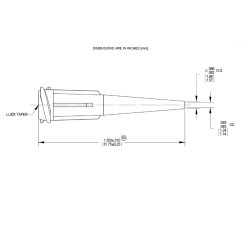 TAPERED TIP GAUGE 16 GREY STANDARD 1000