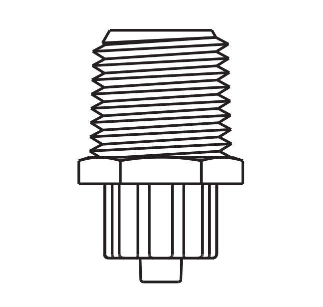 Tip adaptér 1/4" NPT polypropylene černý