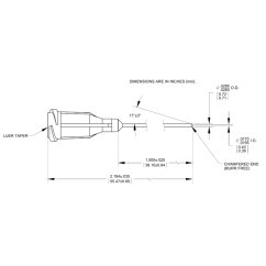 CHAMFERED TIP GAUGE 22 BLUE 1,5″ 50