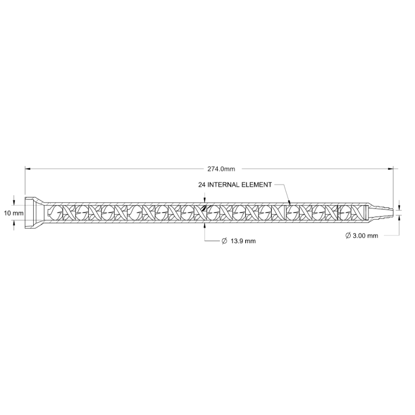 Statische Mischrohr ME 10-24