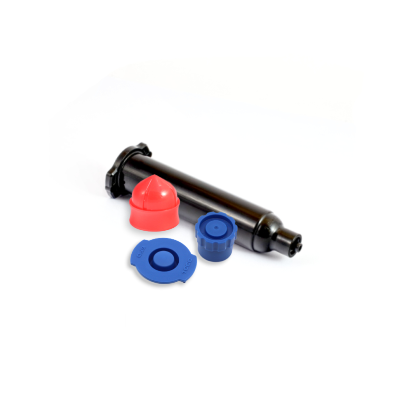 BARREL BLACK + PISTON RED + TIP/END CAPS BLUE OPTIMUM 10CC SET 1000