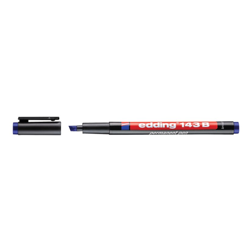 Permanenter Folienschreiber EDDING 143 B, blau