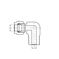 PŘIPOJOVACÍ ŠROUBENÍ KOLENOVÉ 1/4″ NPTM x 1/4″ OD