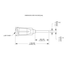 FLEXIBLE TIP GAUGE 15 AMBER 0,5″ 50