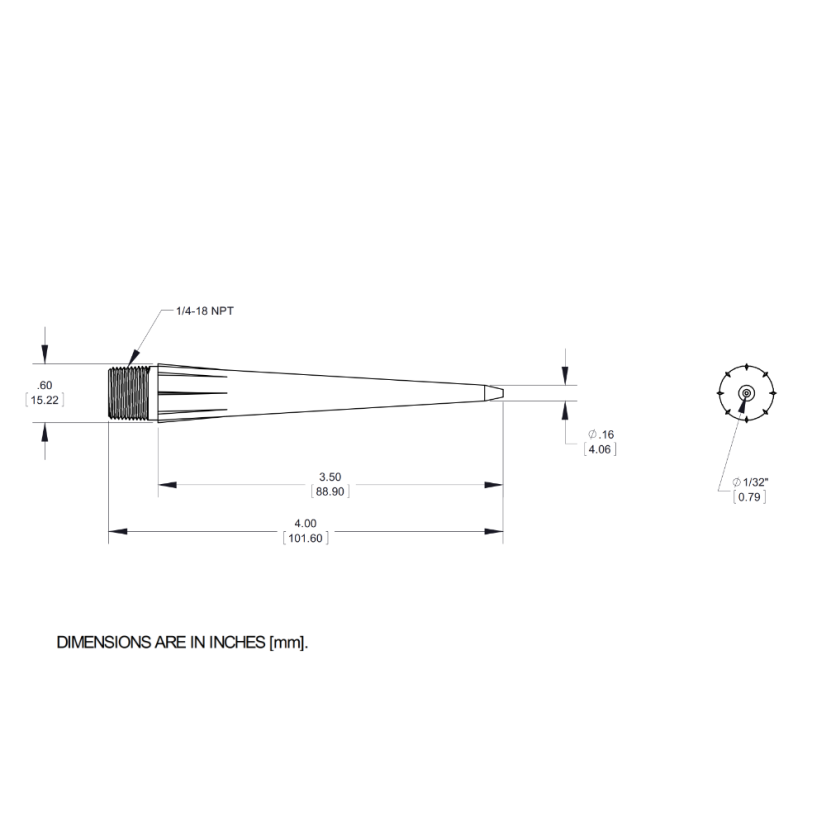Полиетиленова дюзаID 0.08 cm 10