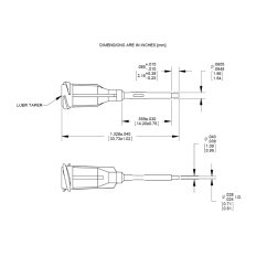 PTFE-LINED TIP GREY GAUGE 21 0,5″ 1000