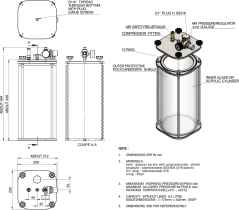 10L Transparenter Druckbehälter – gehärtetes Glas + Edelstahl 304 - ER