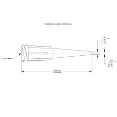 TAPERED TIP GAUGE 18 BLACK STANDARD 1000