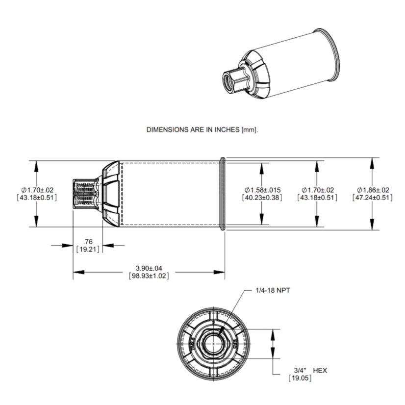 2.5 OZ CLEAR CARTRIDGE 250