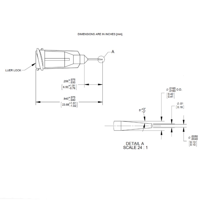 ZKOSENÝ DÁVKOVACÍ HROT 0,25″ ČERNÁ G33 1000
