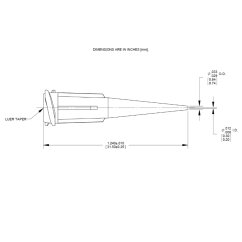 TAPERED TIP GAUGE 25 RED STANDARD 1000