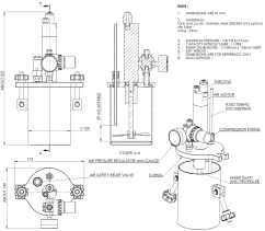 1L Standard-Druckbehälter mit pneumatischem Rührwerk