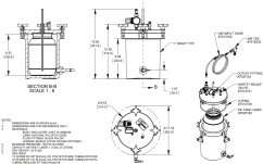 5L Tank and capacitive level sensor 0-100PSI (7 BAR)