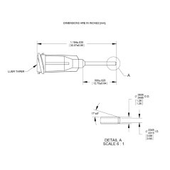 CHAMFERED TIP GAUGE 18 GREEN 0,5″ 50