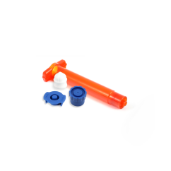 BARREL AMBER + PISTON WHITE + TIP/END CAPS BLUE OPTIMUM 3CC SET 1000