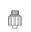 Spitzenadapter aus Polypropylen, transparent