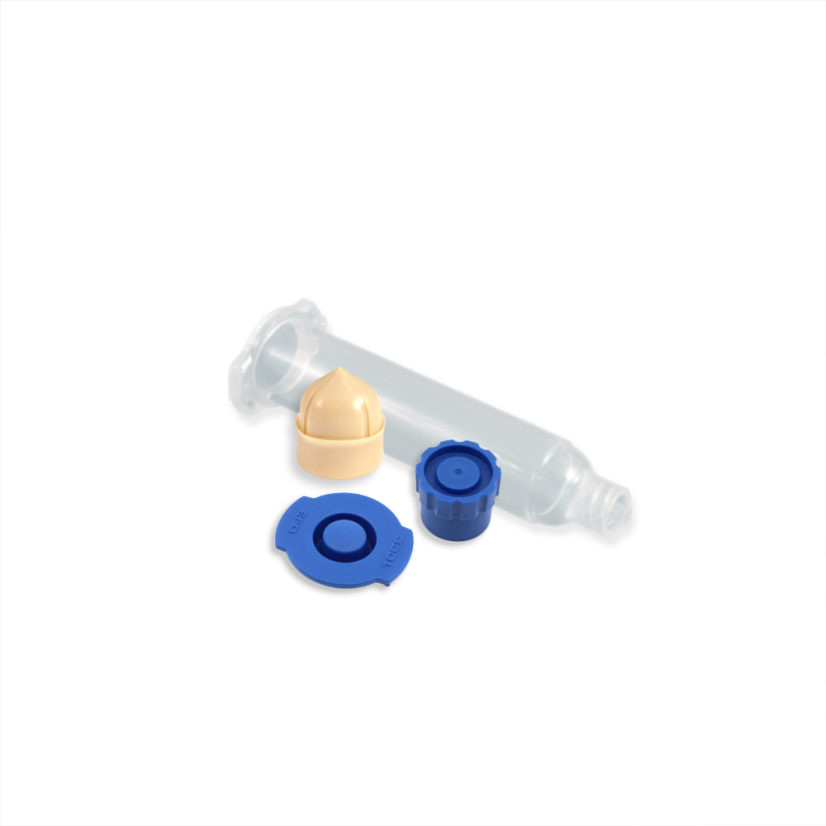 BARREL CLEAR + PISTON BEIGE + TIP/END CAPS BLUE OPTIMUM 10CC SET 1000