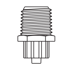 Tip adaptér 1/4" NPT polypropylene černý