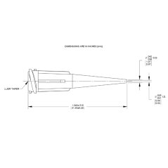TAPERED TIP GAUGE 20 BLACK ESD-SAFE 50